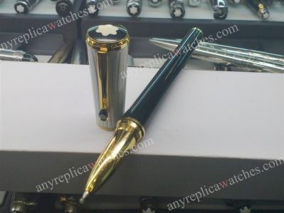 Mont Blanc Replica Pens 2-Tone Gold & Black Rollerball Pen